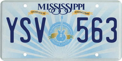 MS license plate YSV563