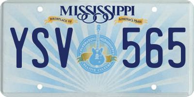 MS license plate YSV565