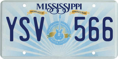 MS license plate YSV566