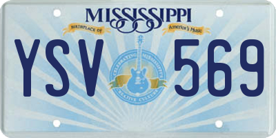 MS license plate YSV569