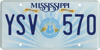 MS license plate YSV570