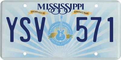 MS license plate YSV571
