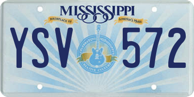 MS license plate YSV572