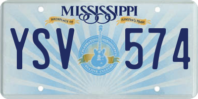 MS license plate YSV574