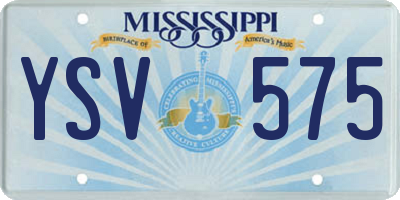 MS license plate YSV575