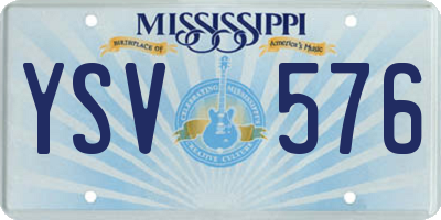 MS license plate YSV576