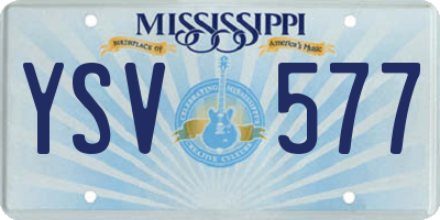 MS license plate YSV577