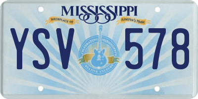 MS license plate YSV578