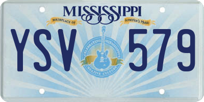 MS license plate YSV579