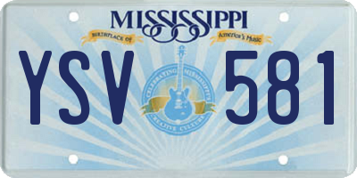 MS license plate YSV581