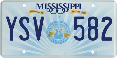 MS license plate YSV582