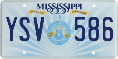 MS license plate YSV586