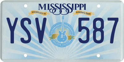 MS license plate YSV587
