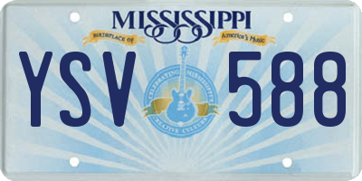 MS license plate YSV588