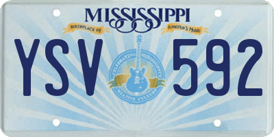 MS license plate YSV592