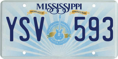 MS license plate YSV593