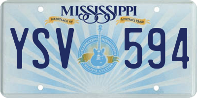 MS license plate YSV594