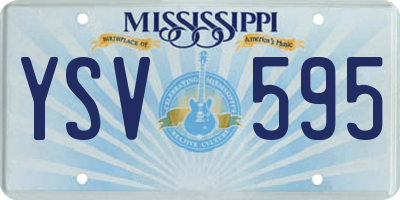 MS license plate YSV595