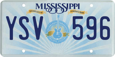 MS license plate YSV596