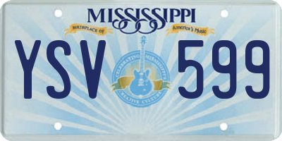 MS license plate YSV599