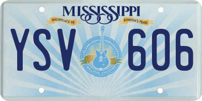 MS license plate YSV606