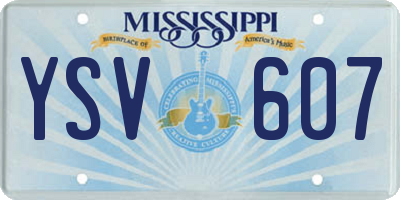 MS license plate YSV607