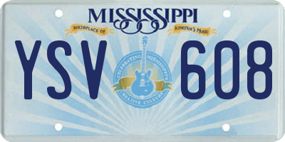 MS license plate YSV608