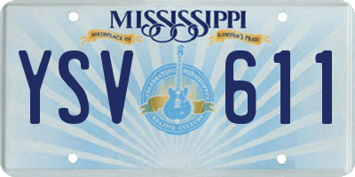 MS license plate YSV611