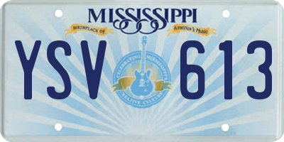MS license plate YSV613