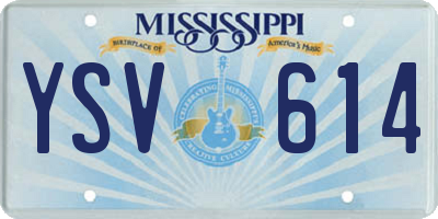 MS license plate YSV614