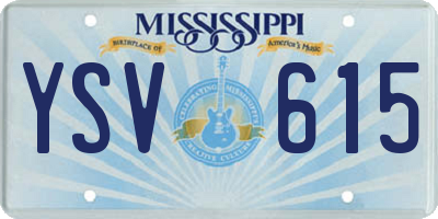 MS license plate YSV615