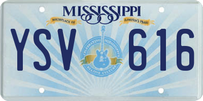 MS license plate YSV616