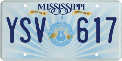 MS license plate YSV617