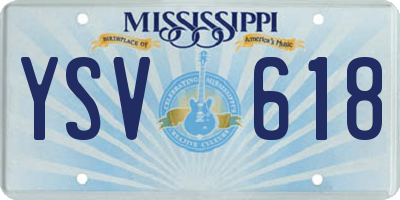 MS license plate YSV618