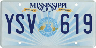 MS license plate YSV619
