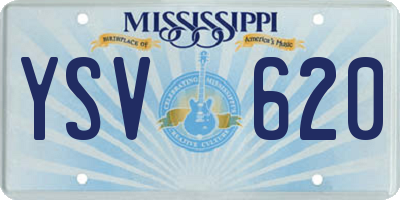 MS license plate YSV620