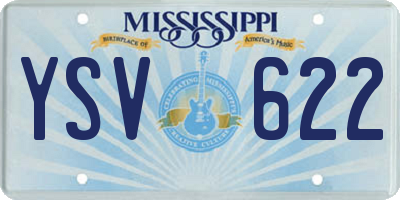 MS license plate YSV622