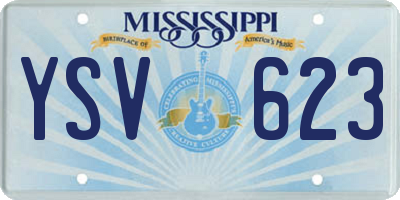 MS license plate YSV623