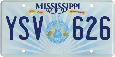MS license plate YSV626