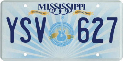 MS license plate YSV627