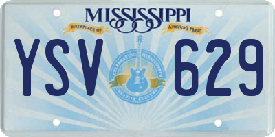 MS license plate YSV629