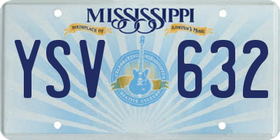 MS license plate YSV632