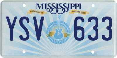 MS license plate YSV633