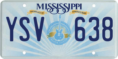 MS license plate YSV638