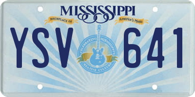 MS license plate YSV641