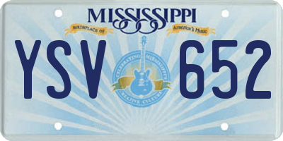 MS license plate YSV652