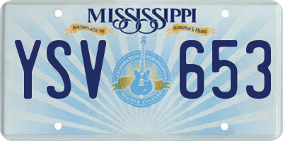 MS license plate YSV653