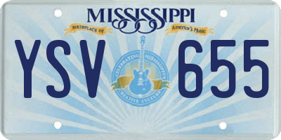 MS license plate YSV655