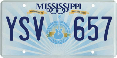 MS license plate YSV657