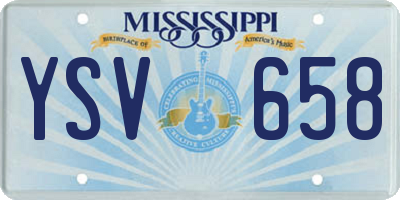 MS license plate YSV658